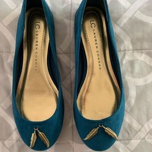 LC emerald green flats size 6.5